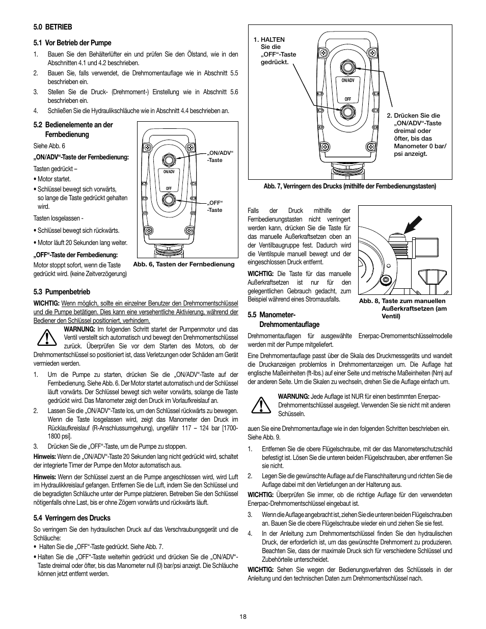 Enerpac TQ-700E User Manual | Page 18 / 88