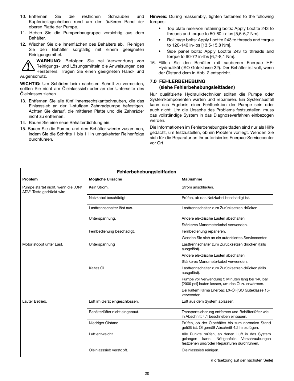 Enerpac TQ-700E User Manual | Page 20 / 88