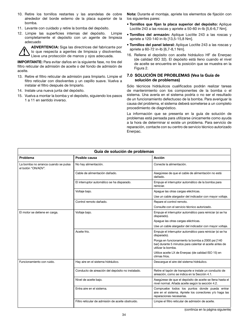 Enerpac TQ-700E User Manual | Page 34 / 88