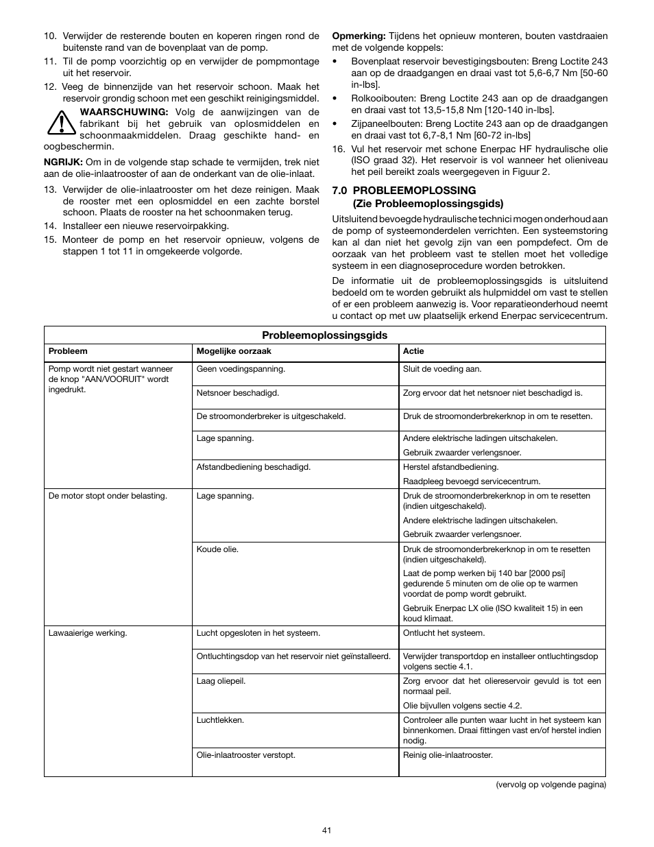 Enerpac TQ-700E User Manual | Page 41 / 88