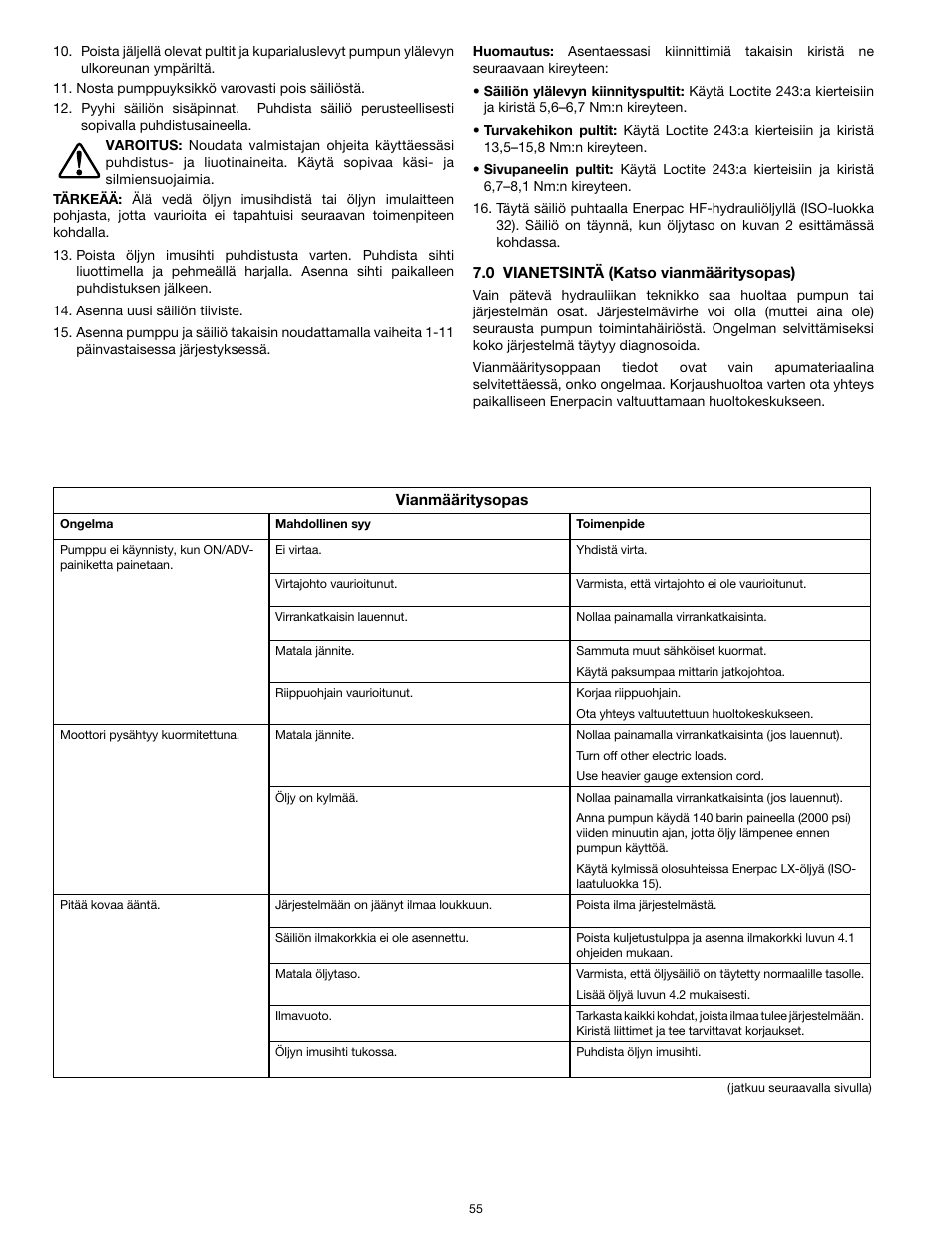 Enerpac TQ-700E User Manual | Page 55 / 88