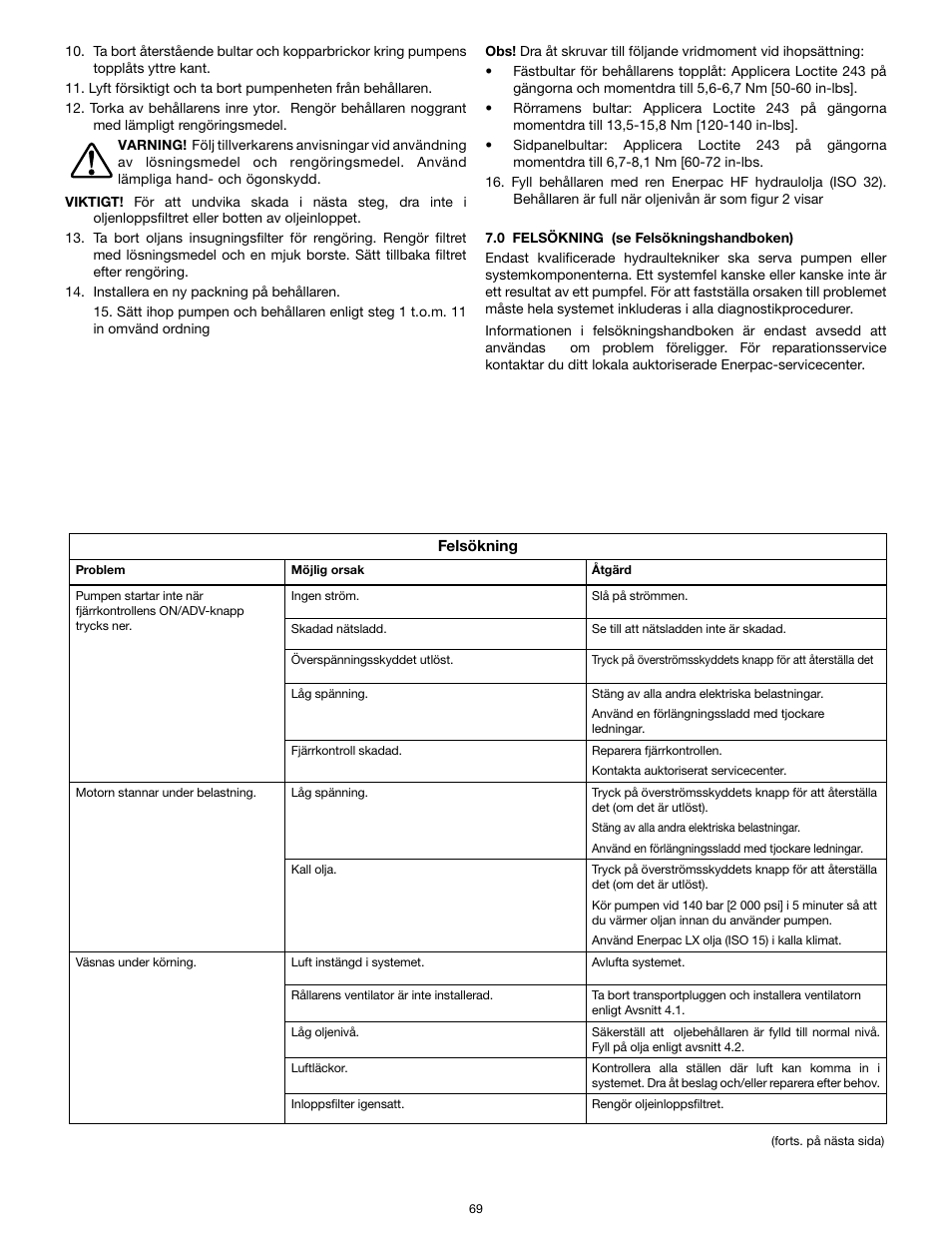 Enerpac TQ-700E User Manual | Page 69 / 88