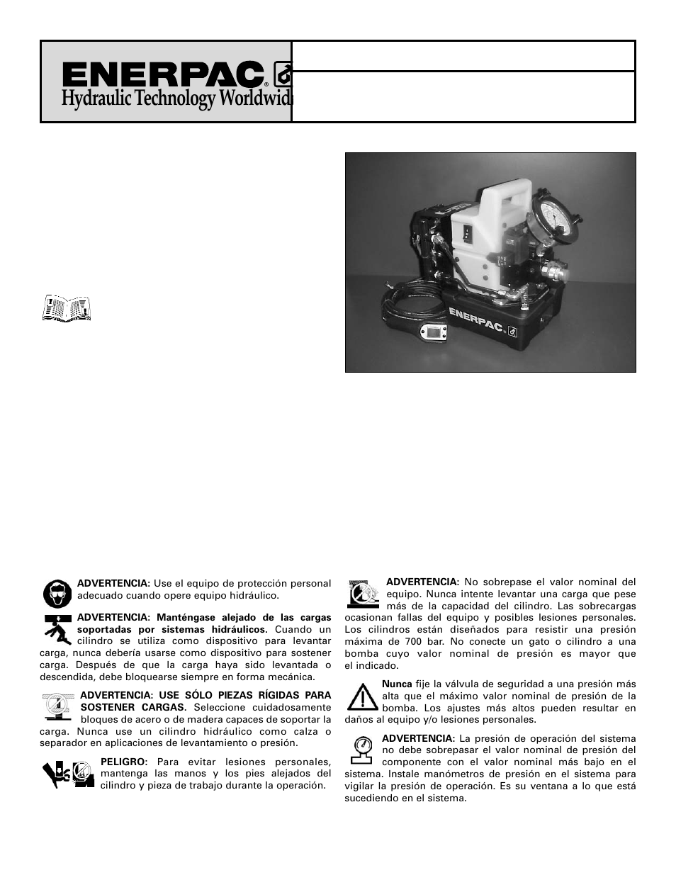 Hydraulic technology worldwide | Enerpac PME-Series User Manual | Page 24 / 36