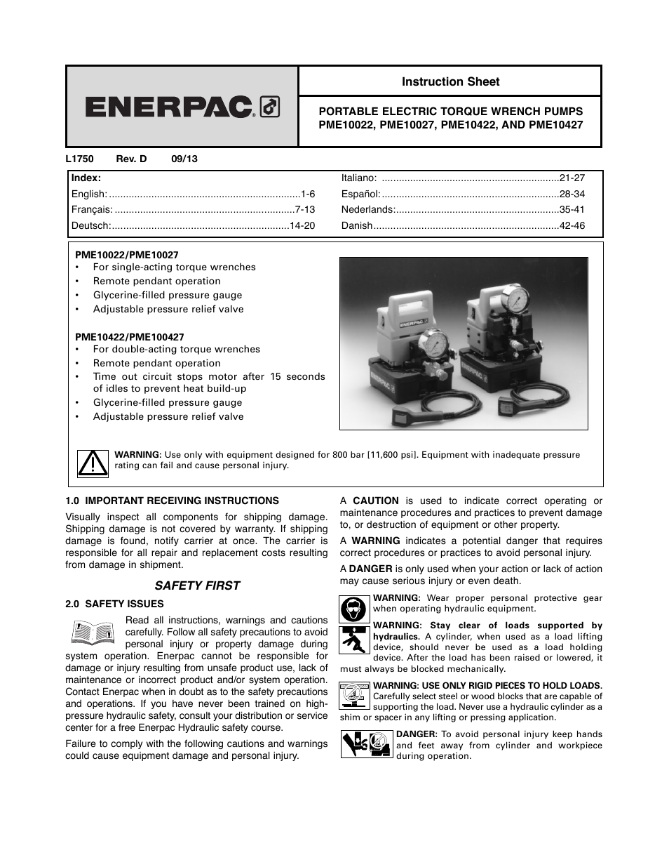 Enerpac PMU-Series User Manual | 48 pages