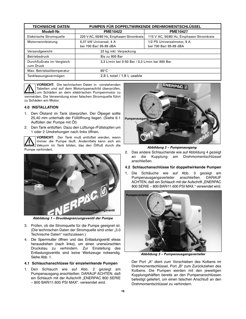 Enerpac PMU-Series User Manual | Page 16 / 48