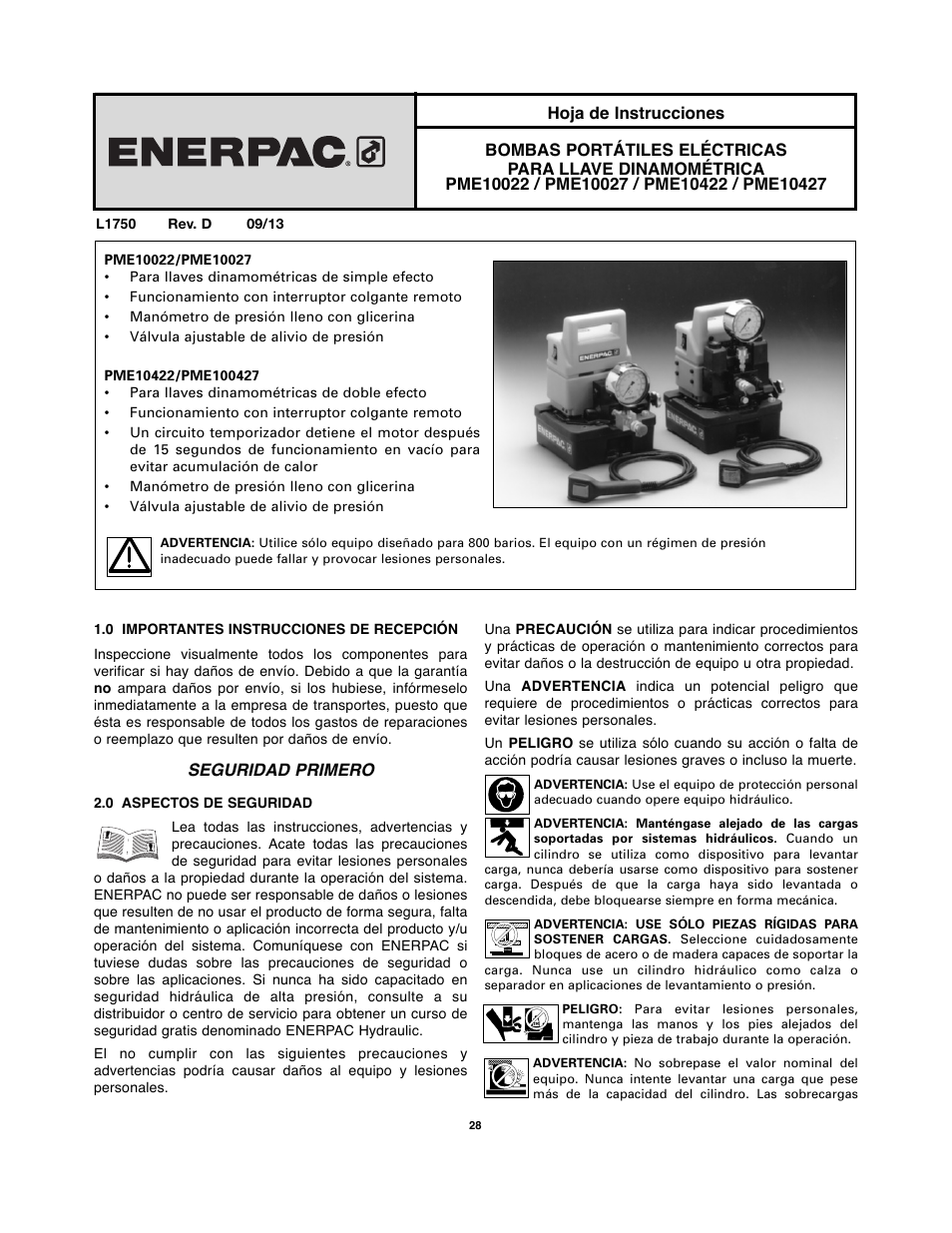 Enerpac PMU-Series User Manual | Page 28 / 48