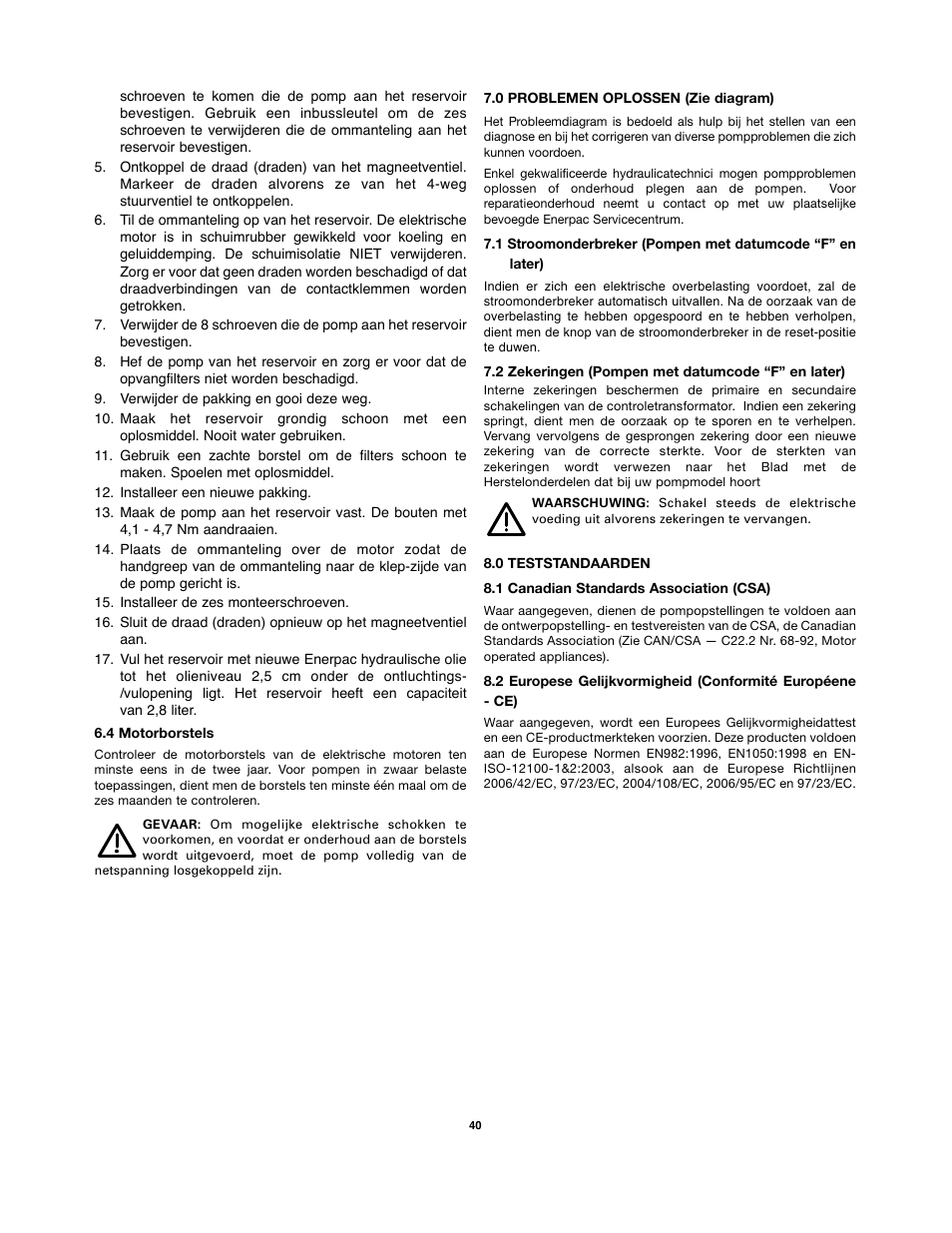 Enerpac PMU-Series User Manual | Page 40 / 48