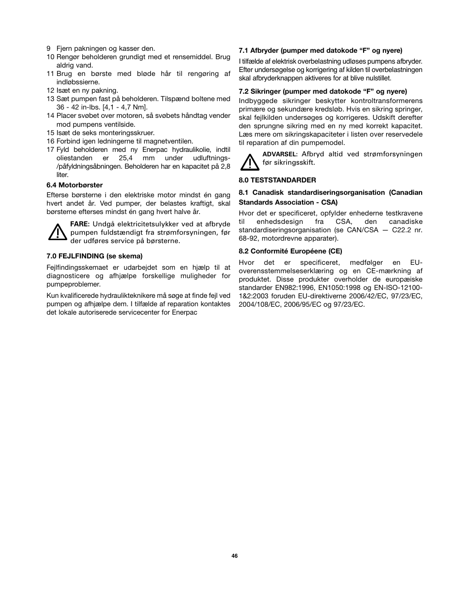 Enerpac PMU-Series User Manual | Page 46 / 48