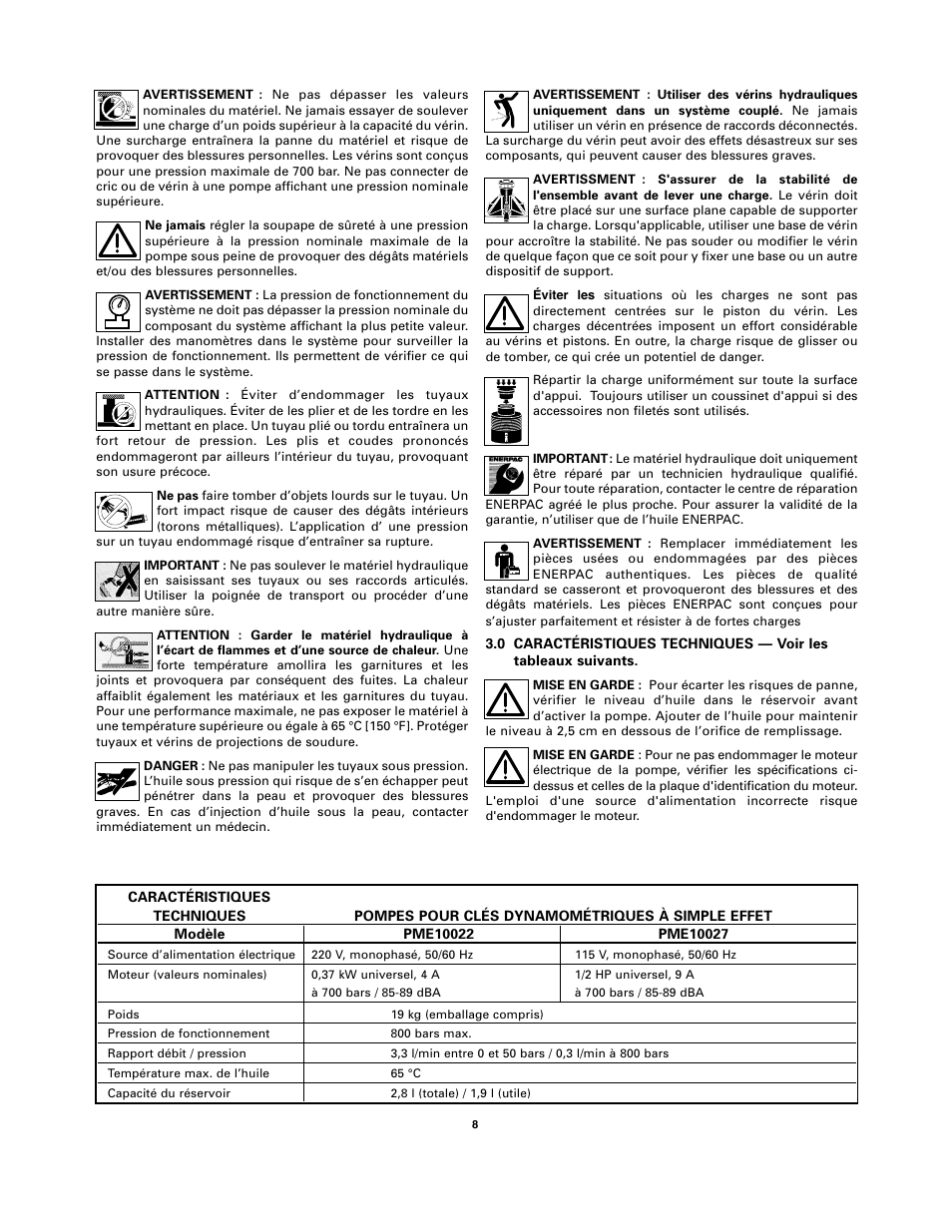 Enerpac PMU-Series User Manual | Page 8 / 48