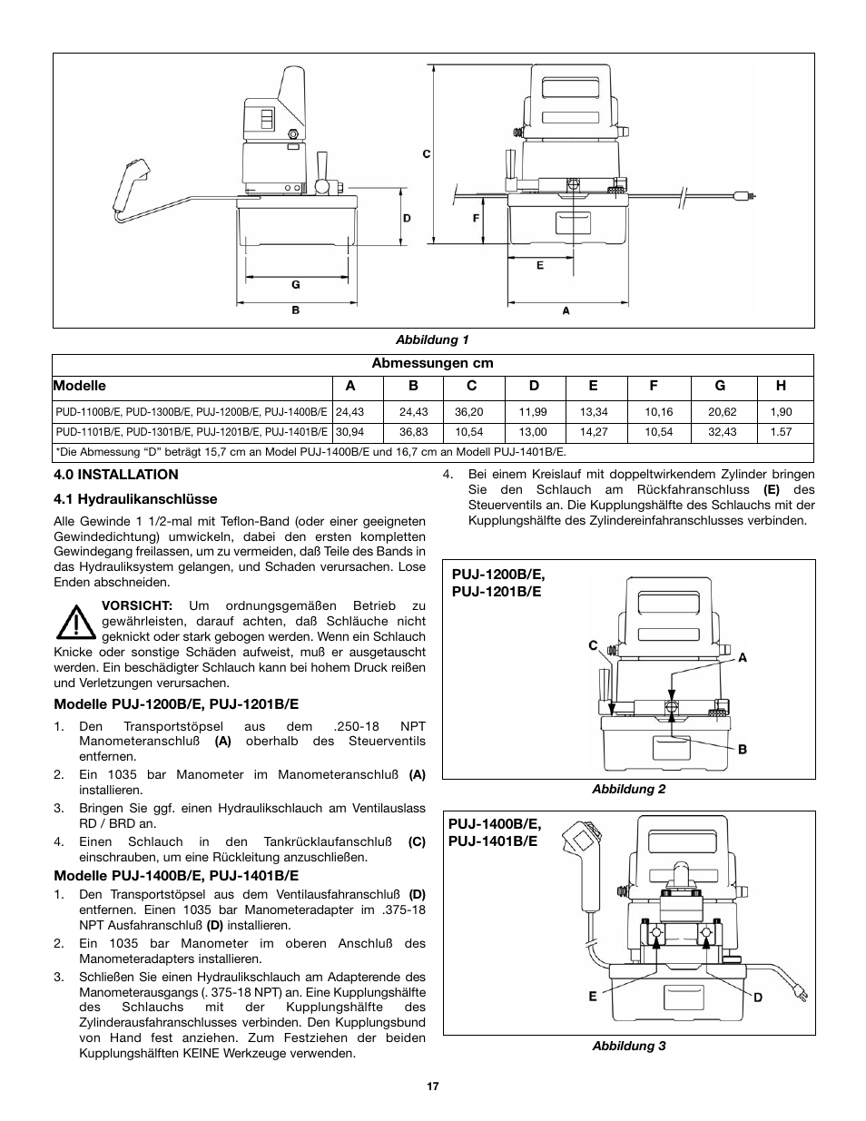 Enerpac PU-Series User Manual | Page 17 / 56