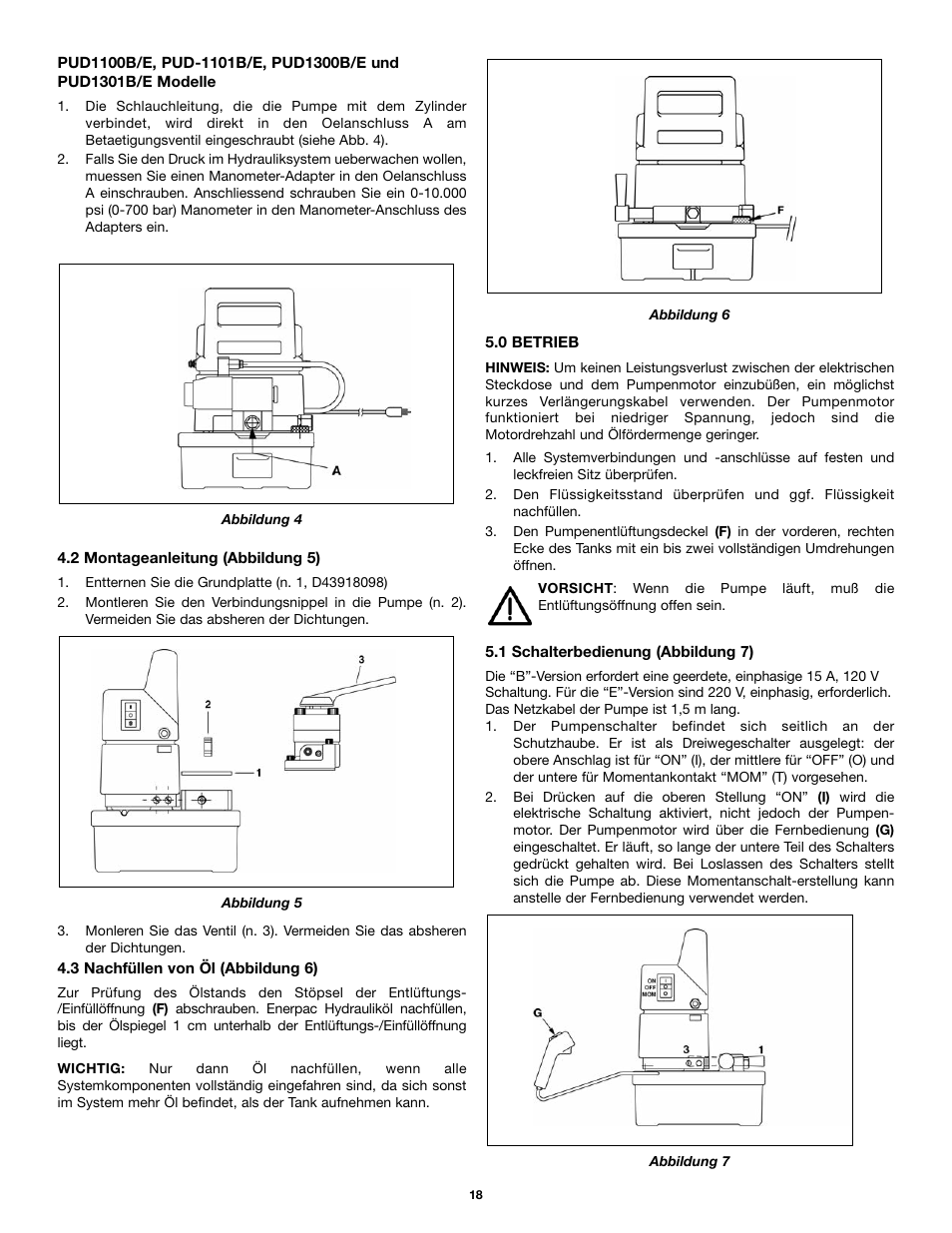 Enerpac PU-Series User Manual | Page 18 / 56