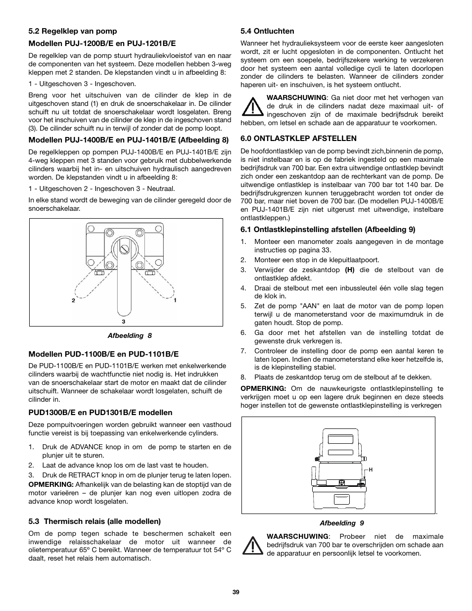 Enerpac PU-Series User Manual | Page 39 / 56