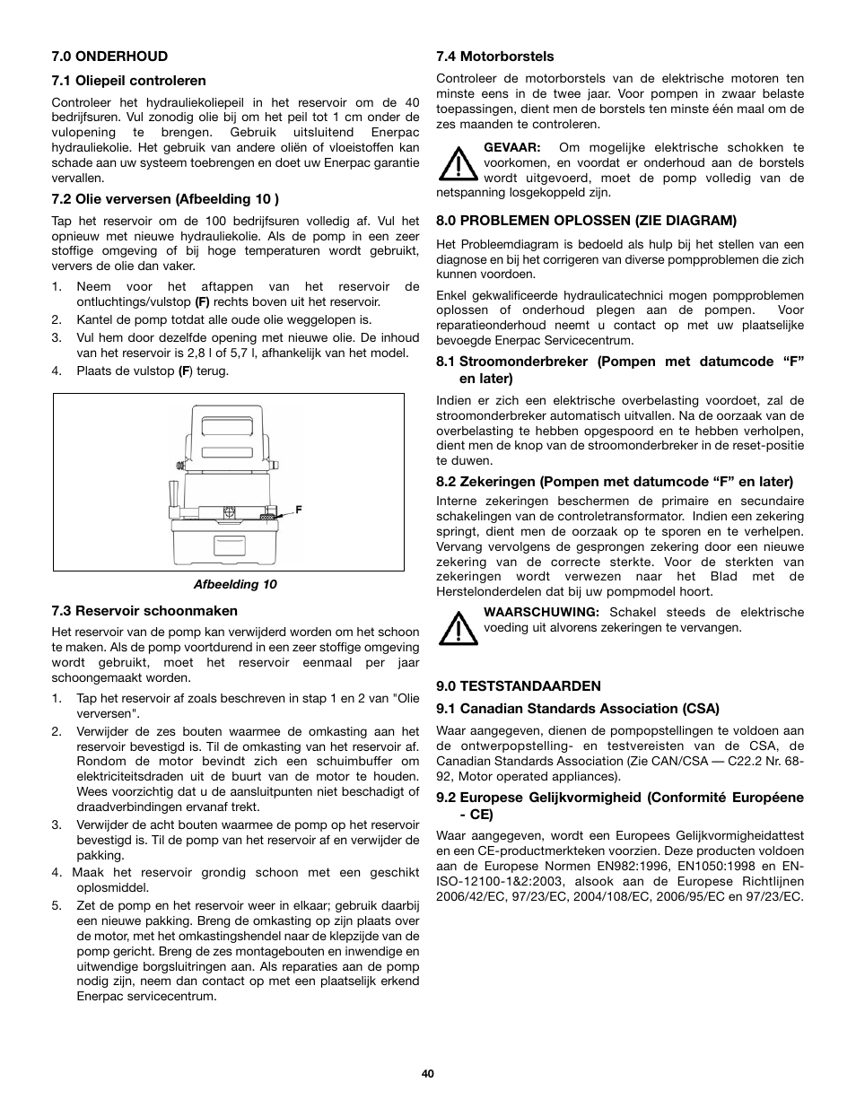 Enerpac PU-Series User Manual | Page 40 / 56