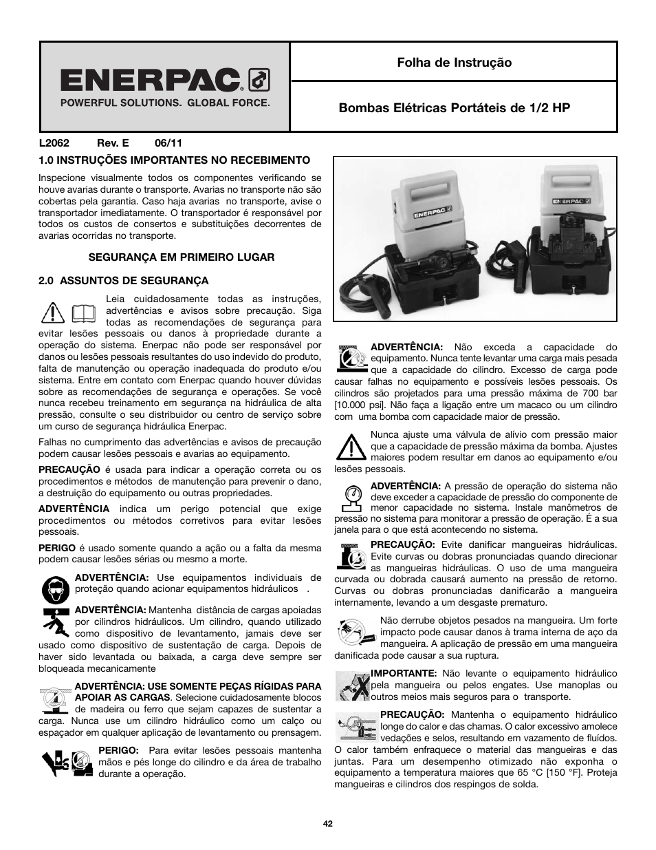 Enerpac PU-Series User Manual | Page 42 / 56