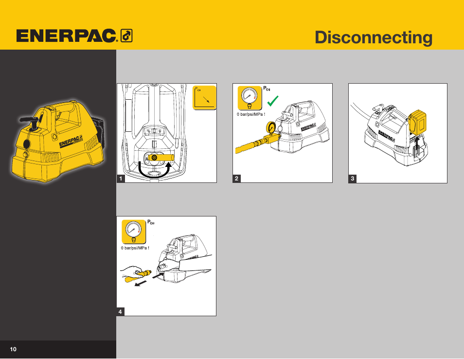 Disconnecting | Enerpac XC-Series User Manual | Page 8 / 14