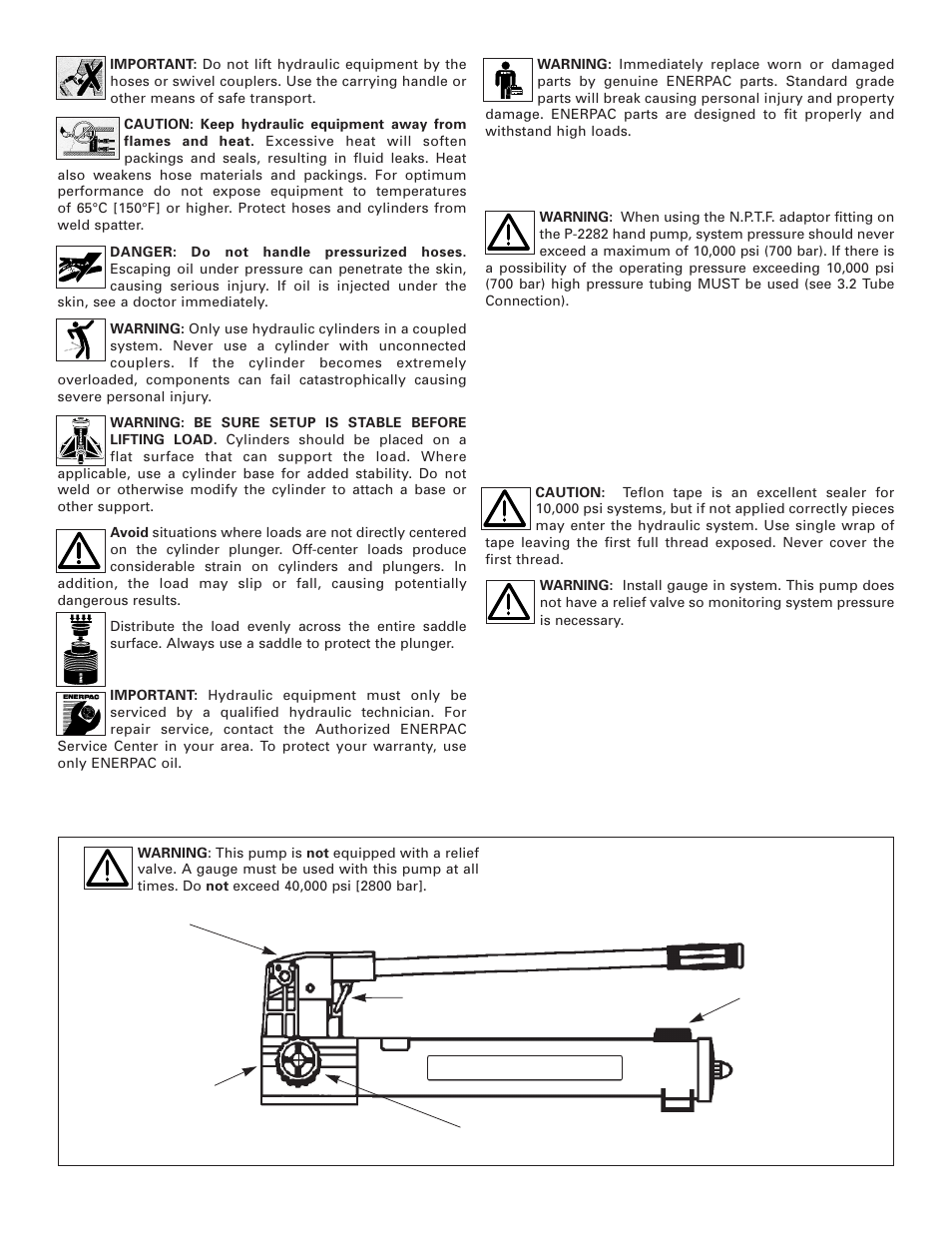 Enerpac P-2282 User Manual | Page 2 / 20