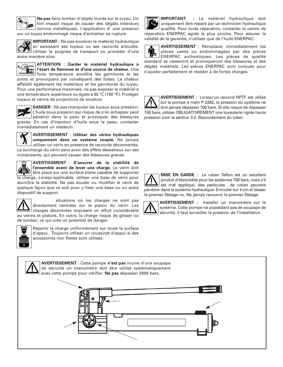 Enerpac P-2282 User Manual | Page 5 / 20