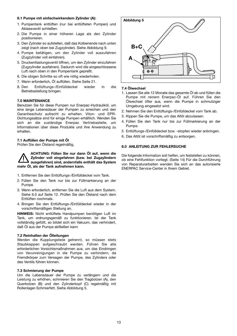 Ab+c | Enerpac P-392FP User Manual | Page 13 / 14