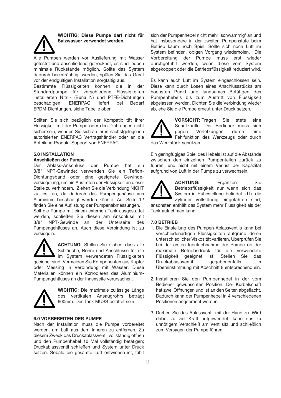 Enerpac MP-Series User Manual | Page 11 / 30