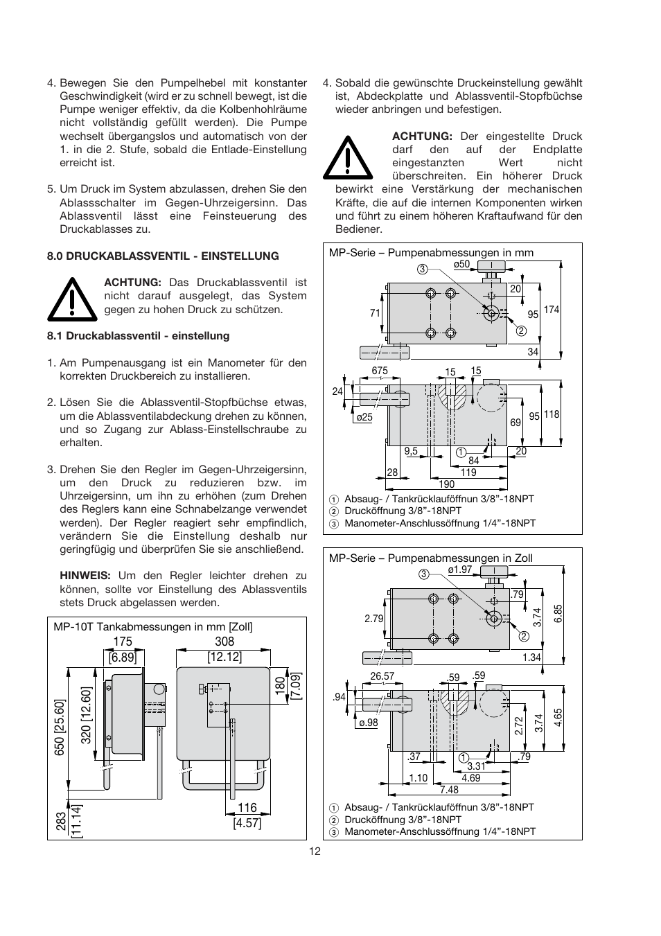 Enerpac MP-Series User Manual | Page 12 / 30