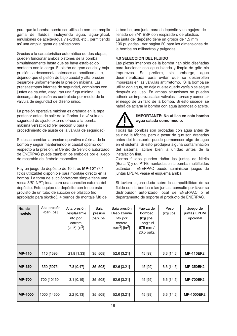 Enerpac MP-Series User Manual | Page 18 / 30