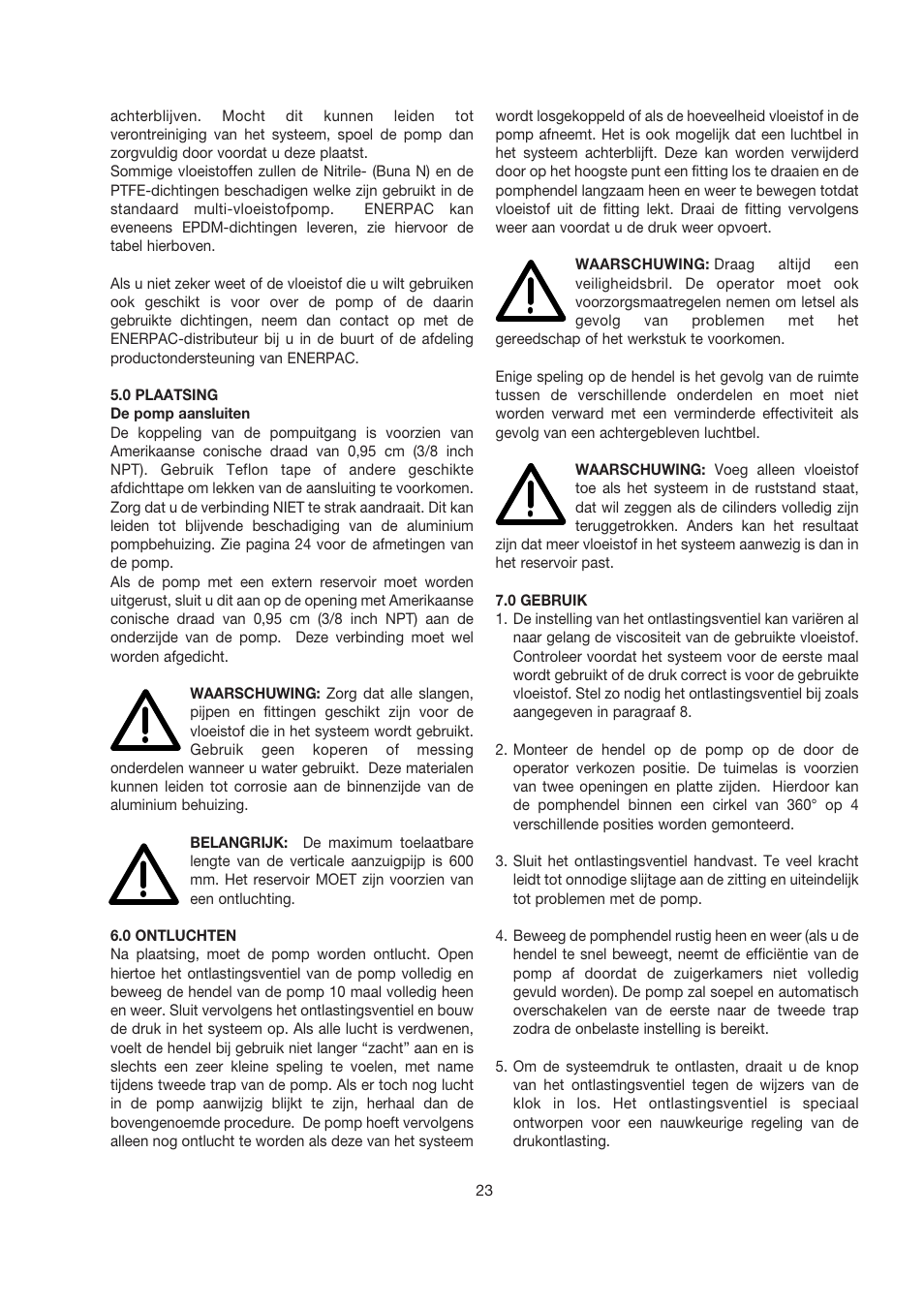 Enerpac MP-Series User Manual | Page 23 / 30