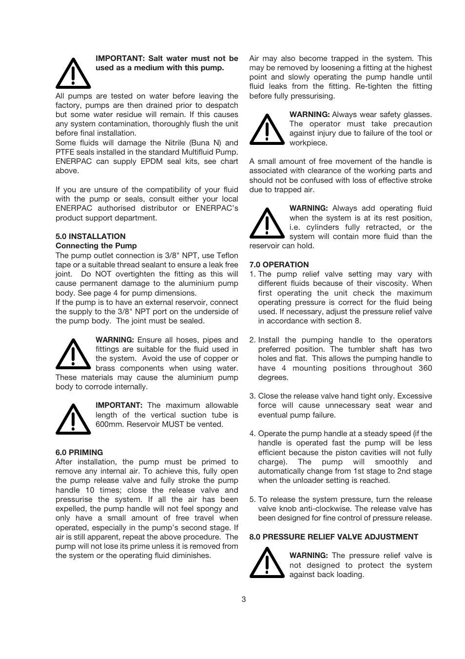 Enerpac MP-Series User Manual | Page 3 / 30