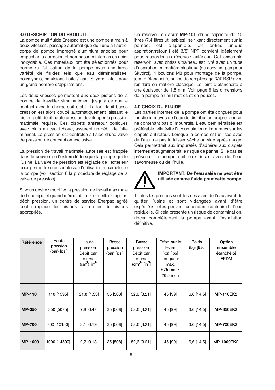 Enerpac MP-Series User Manual | Page 6 / 30