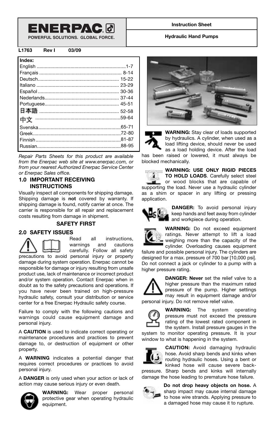 Enerpac P-Series User Manual | 96 pages