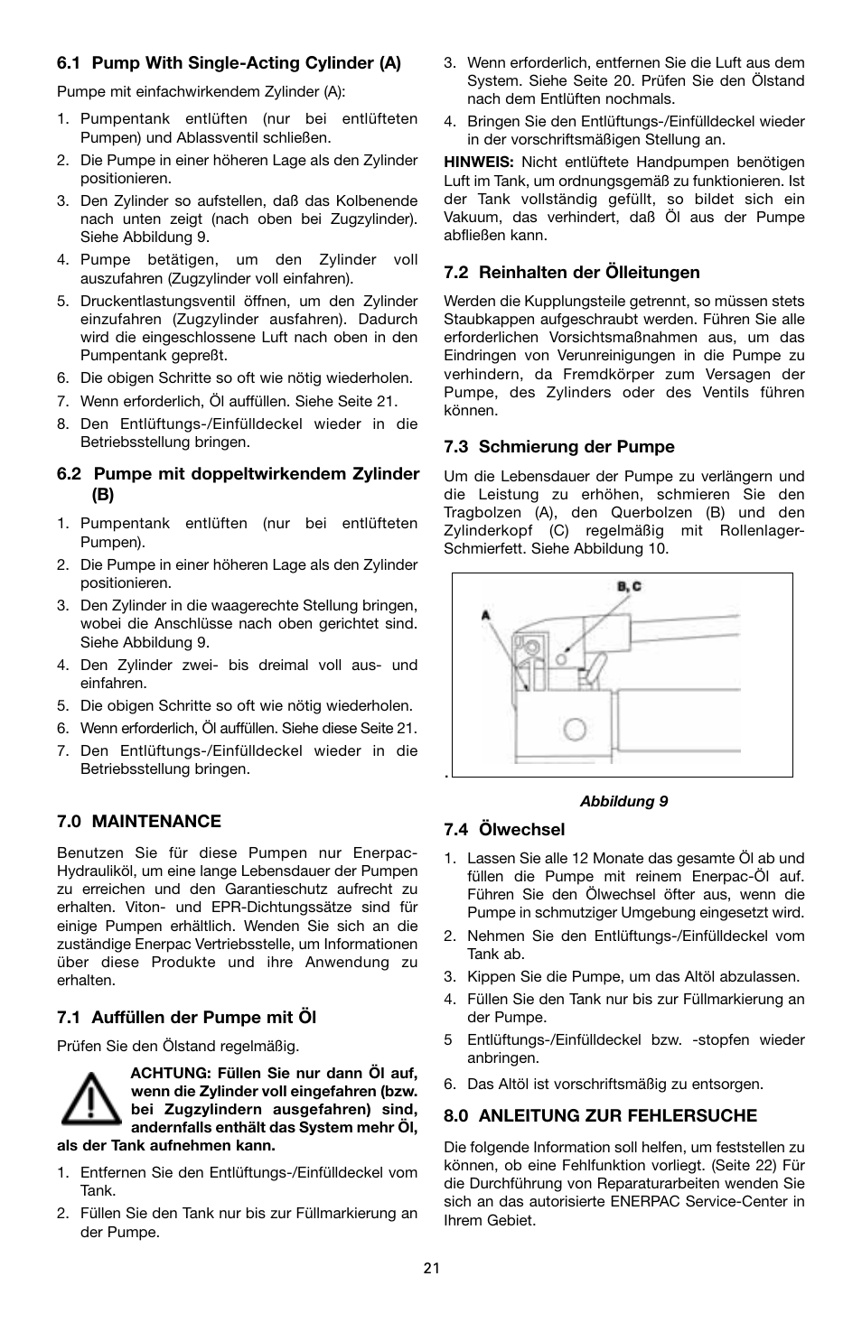 Enerpac P-Series User Manual | Page 21 / 96