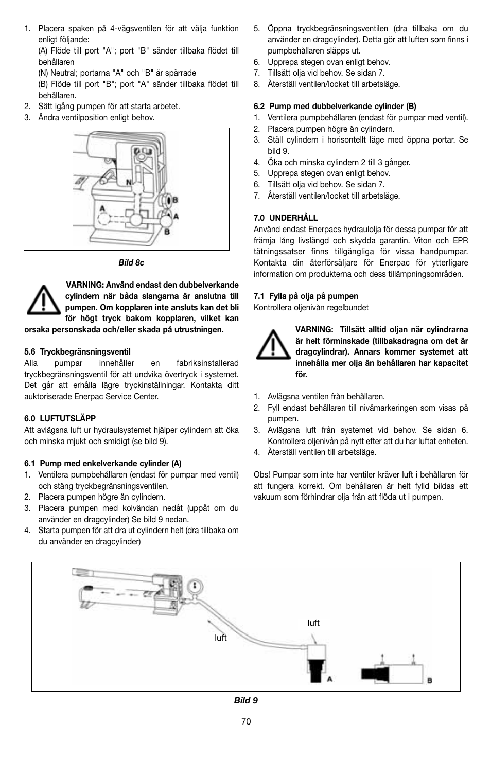 Enerpac P-Series User Manual | Page 70 / 96