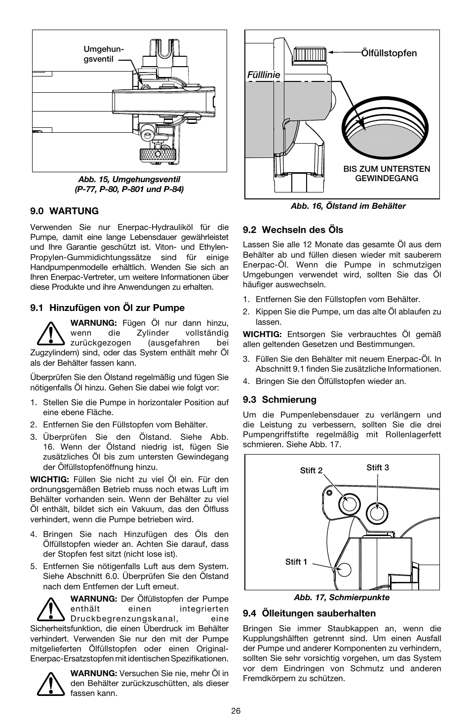 Enerpac P-Series ULTIMA User Manual | Page 26 / 128