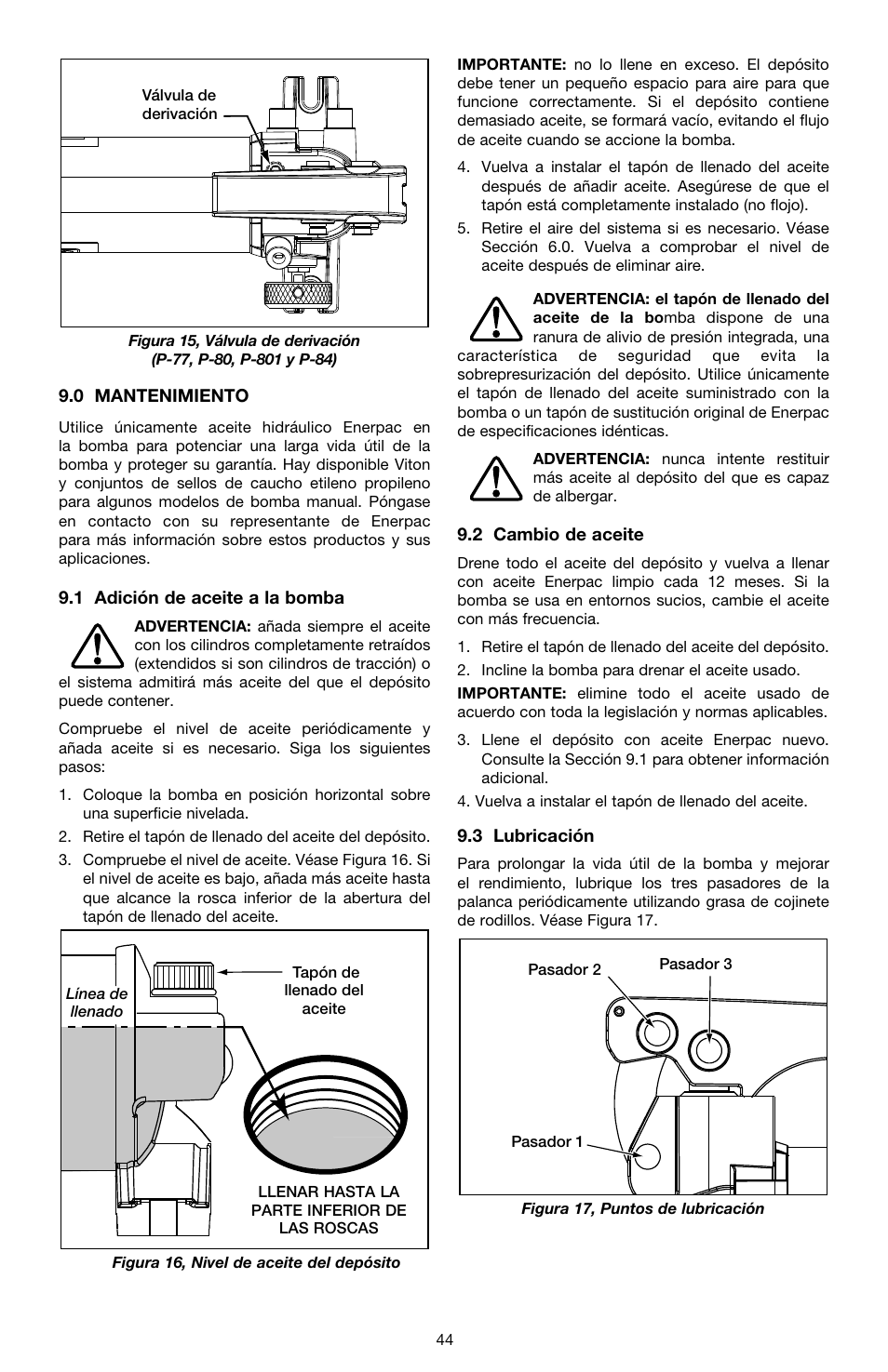 Enerpac P-Series ULTIMA User Manual | Page 44 / 128