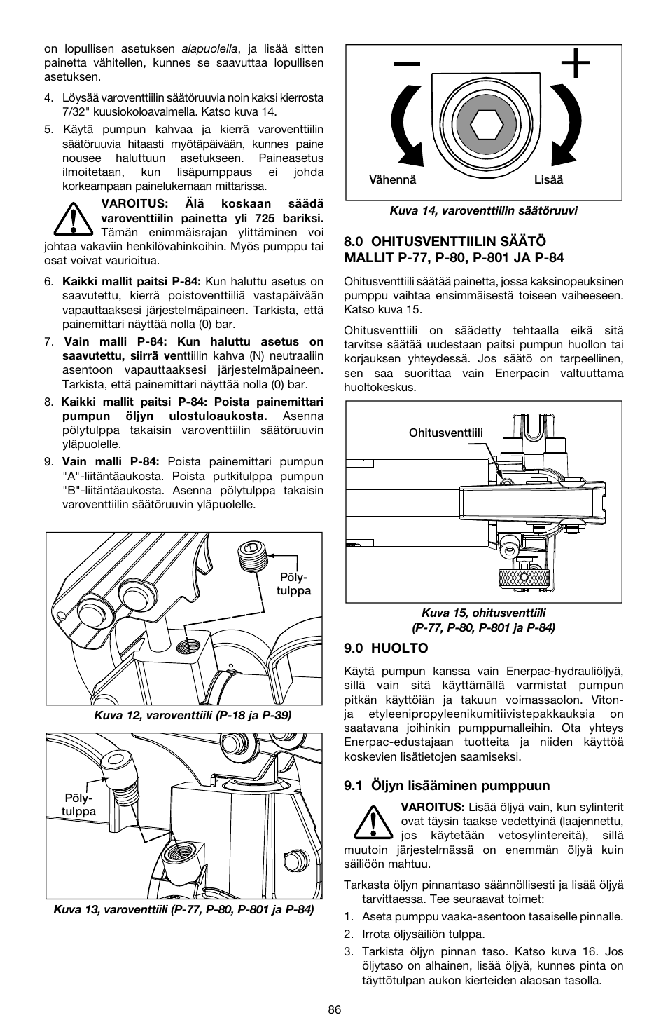 Enerpac P-Series ULTIMA User Manual | Page 86 / 128