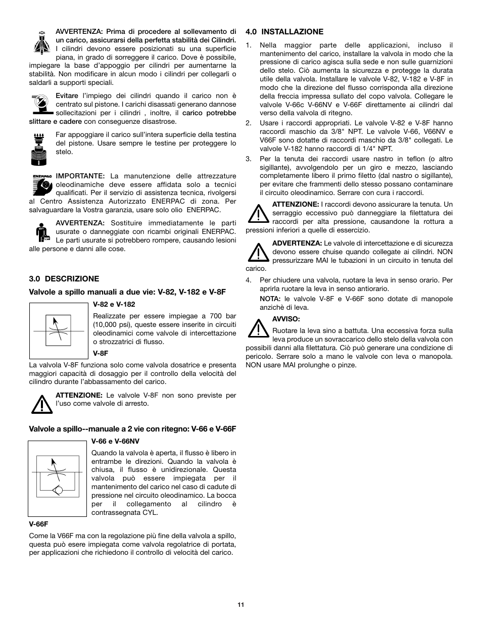 Enerpac V-66F User Manual | Page 11 / 19