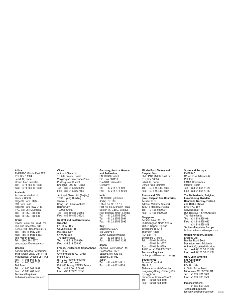 Enerpac V-66F User Manual | Page 19 / 19