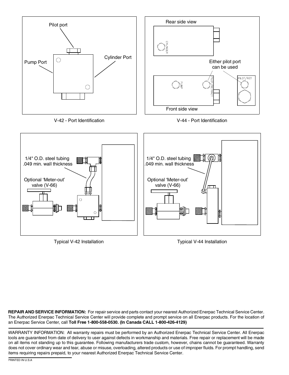 Enerpac V-44 User Manual | Page 2 / 2