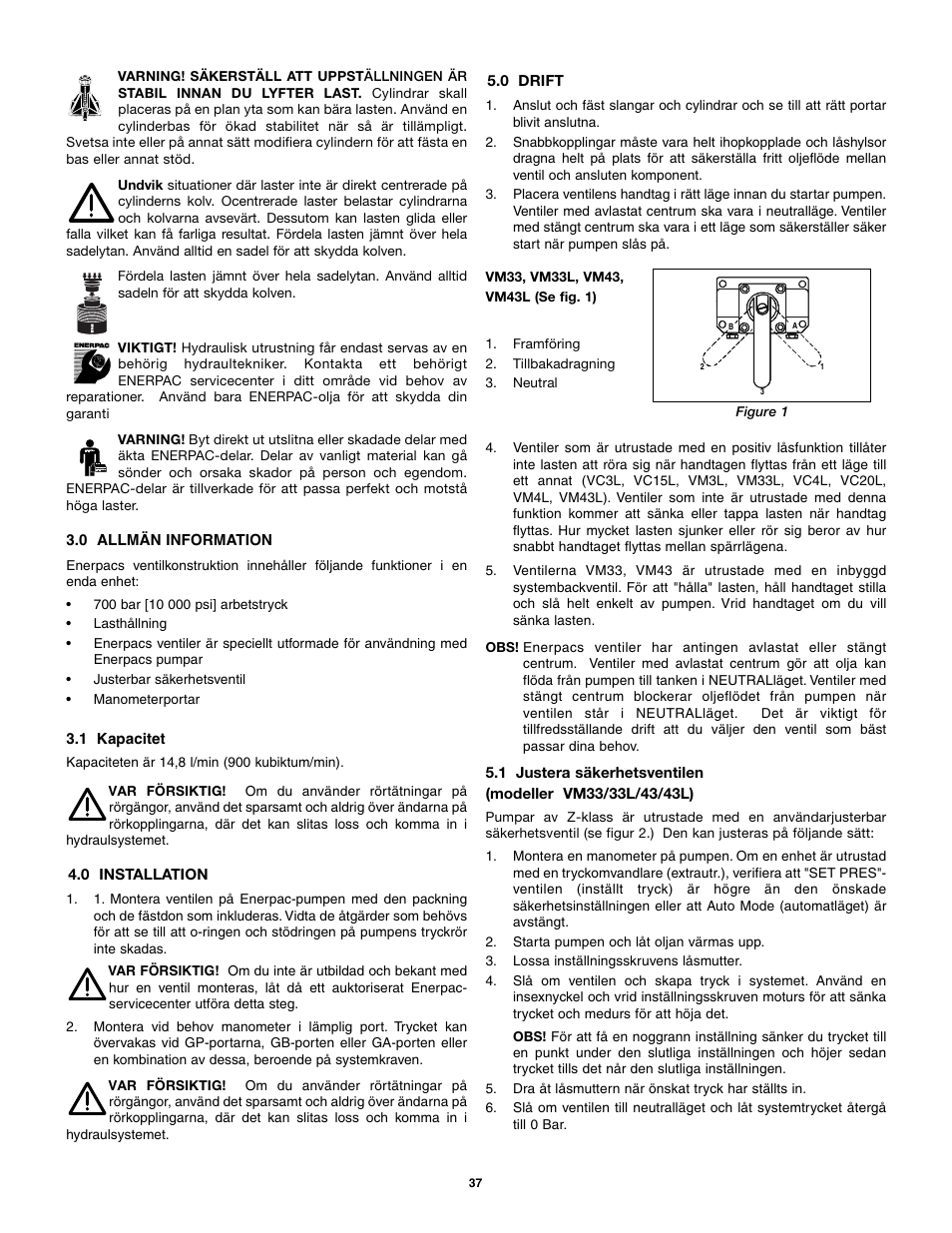 Enerpac VM43 User Manual | Page 37 / 48