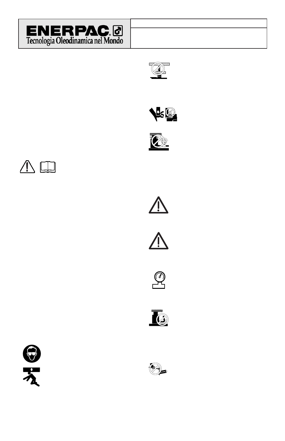 Manuale d’istruzione | Enerpac VE32, VE32D User Manual | Page 14 / 50