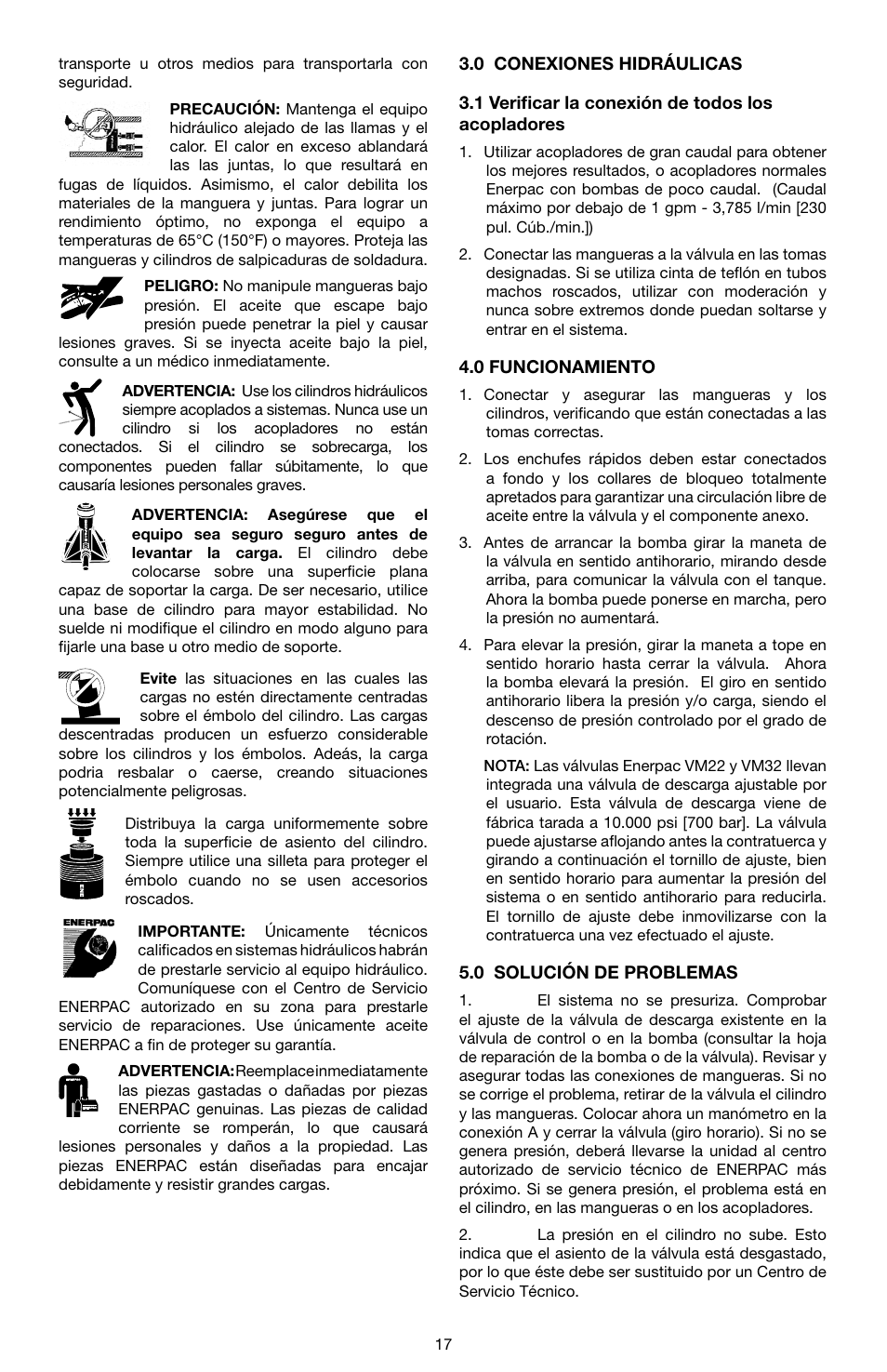 Enerpac VM32 User Manual | Page 17 / 44