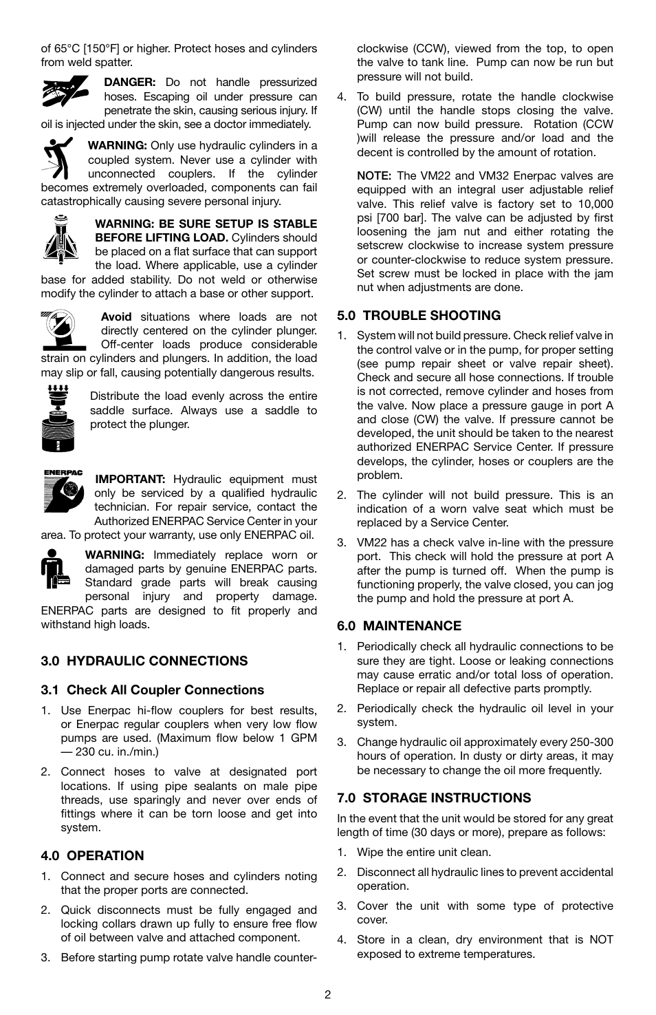 Enerpac VM32 User Manual | Page 2 / 44