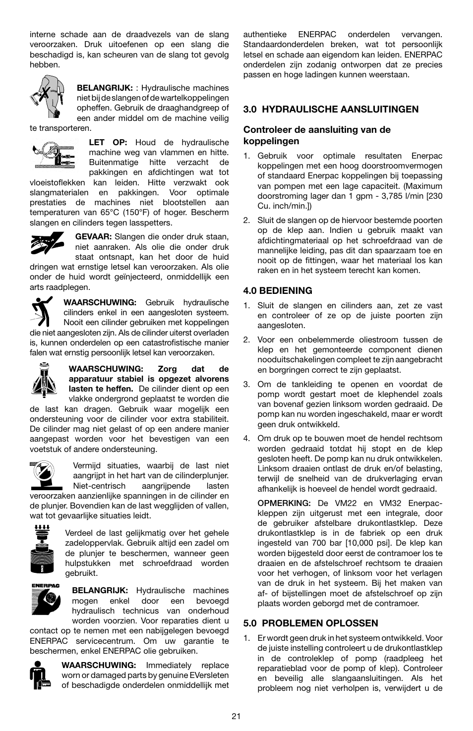 Enerpac VM32 User Manual | Page 21 / 44