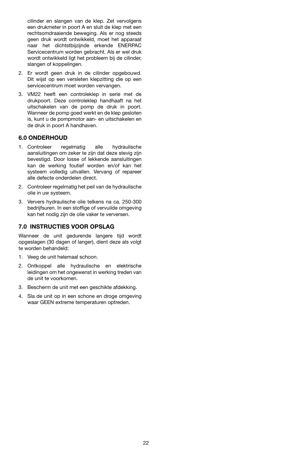 Enerpac VM32 User Manual | Page 22 / 44