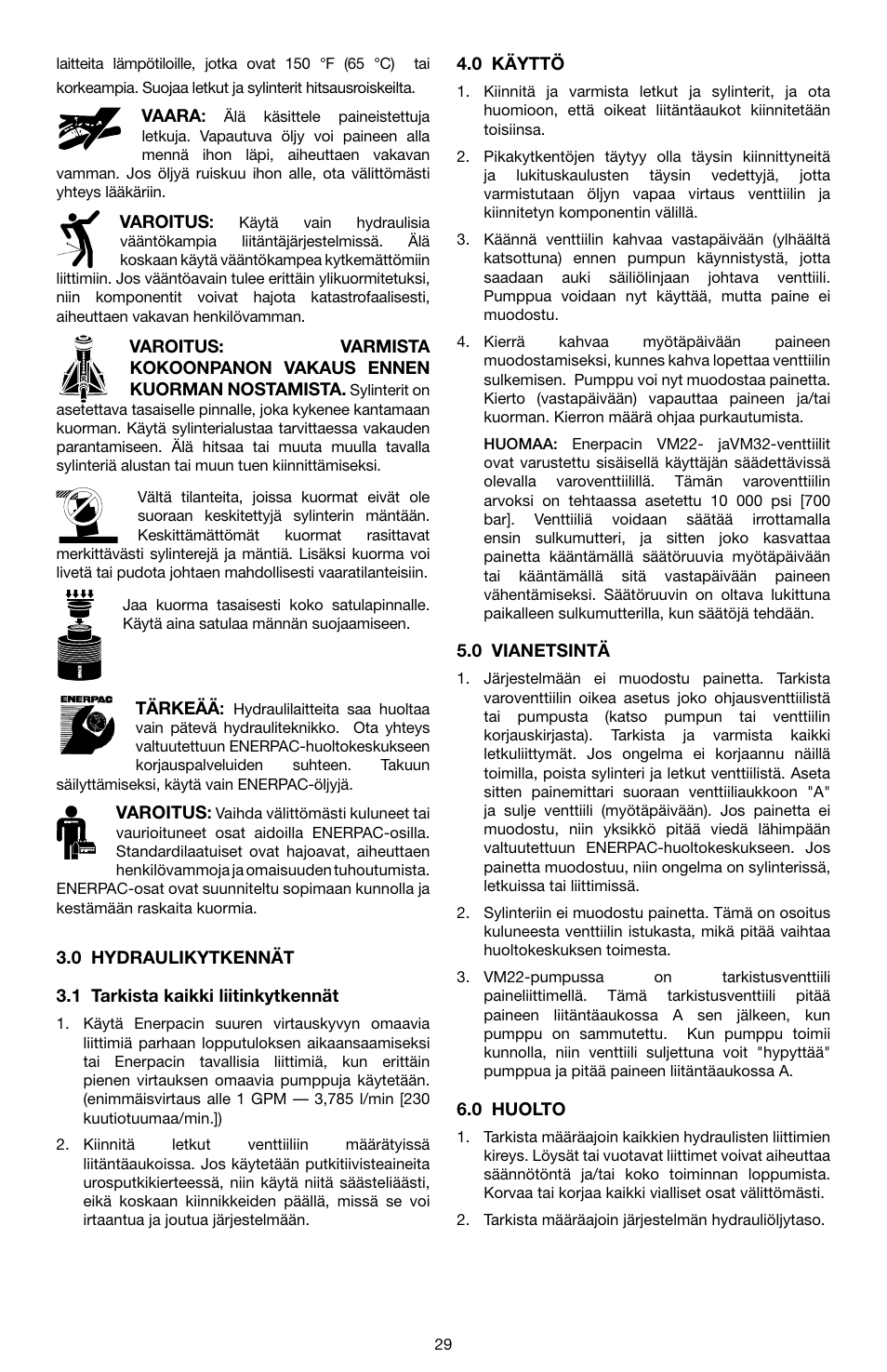 Enerpac VM32 User Manual | Page 29 / 44