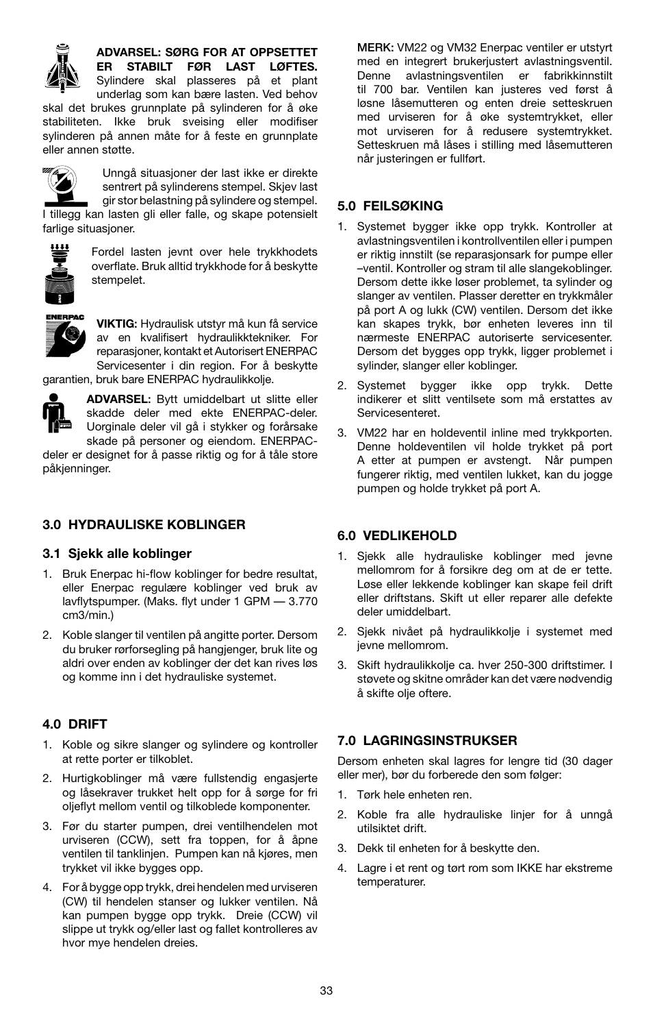 Enerpac VM32 User Manual | Page 33 / 44