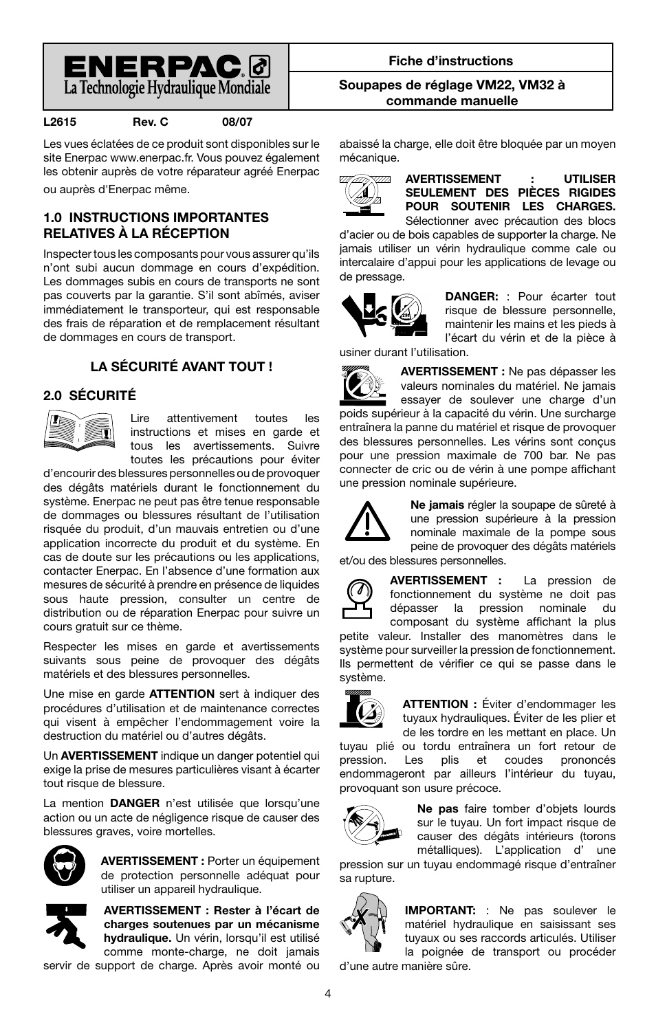 Enerpac VM32 User Manual | Page 4 / 44