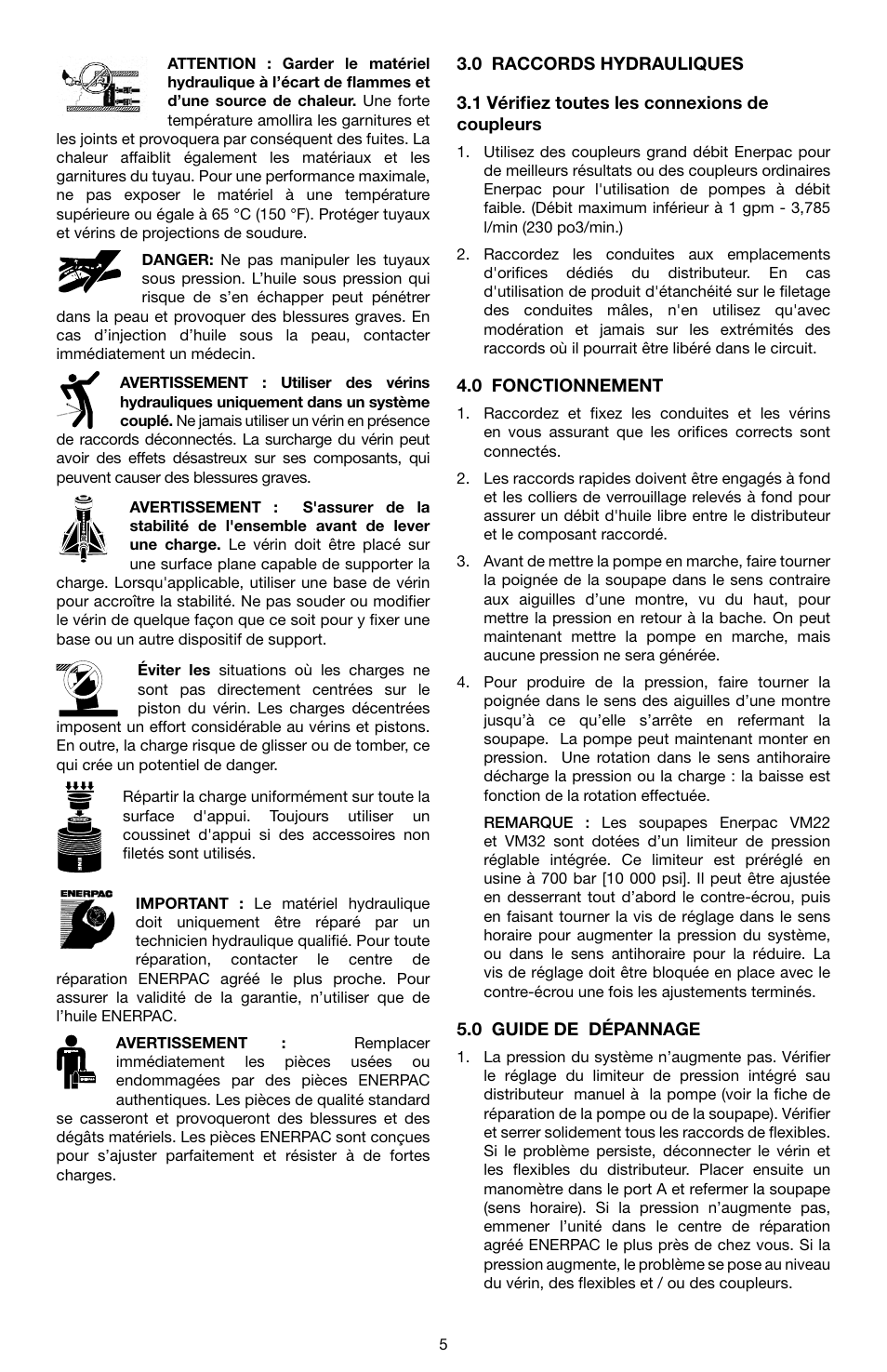 Enerpac VM32 User Manual | Page 5 / 44