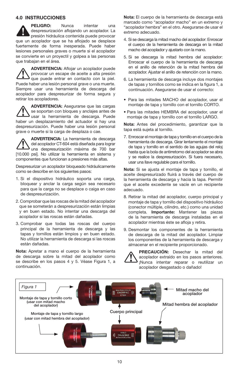 Enerpac CT-604 User Manual | Page 10 / 28