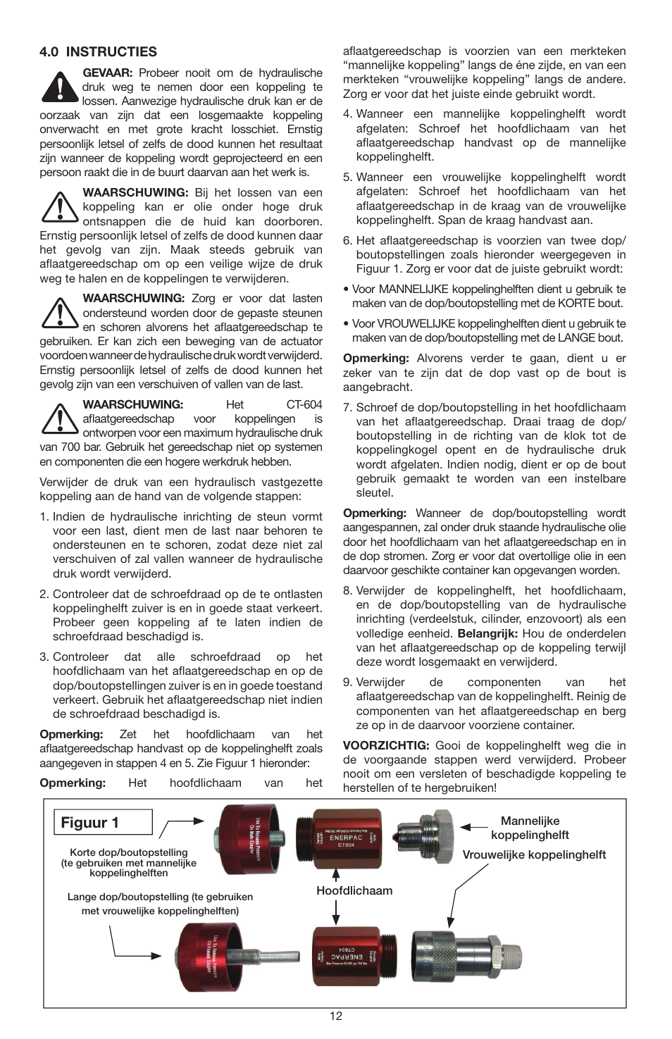 Figuur 1 | Enerpac CT-604 User Manual | Page 12 / 28