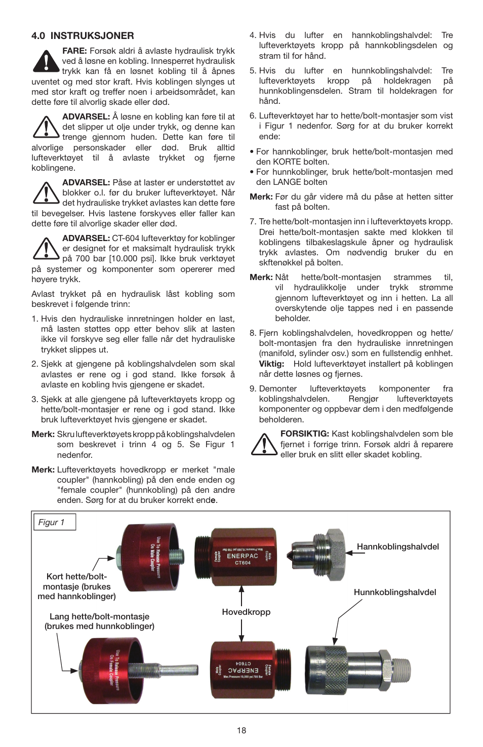 Enerpac CT-604 User Manual | Page 18 / 28